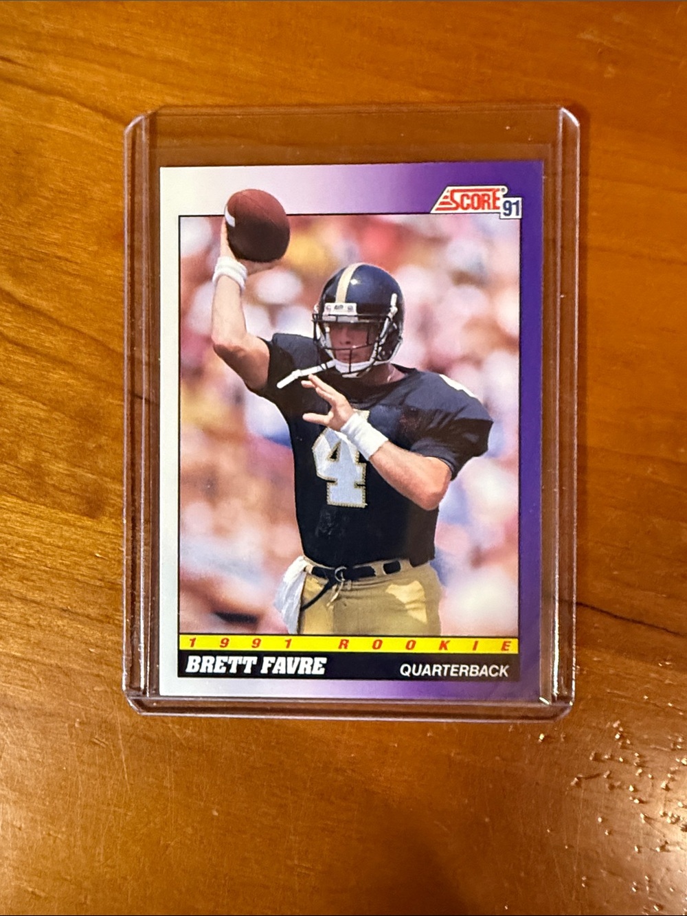 NFL Brett Favre Rookie Card - Purple Border